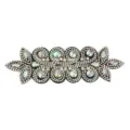 Rhinestone Applique DIY Black Base AB Crystal Leaf Bow Patch Garment Accessory 1pc - Style 7