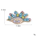 Handmade beaded marine life patch DIY clothing accessory with crystal rhinestones 7.6cm - Seashell (7#)