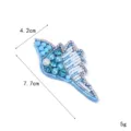 Handmade beaded shell patch DIY embroidered marine applique for clothing accessories. - Conch (8#)