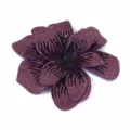 Grosse doppelschichtige Strassblume Applikation, lila Kristall Kleidung Tasche Zubehoer. - Lila