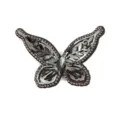 Rhinestone butterfly patch DIY hair accessory decorative crystal applique craft supply - 10-Gray Butterfly