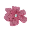 Sparkling pink rhinestone flower patch embroidered crystal brooch for DIY clothing accessories. - 11# Pink