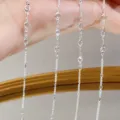 DIY catena argentata delicata dettaglio accessorio, componente elegante per gioielli nappa. - Vetro Bianco - Argento