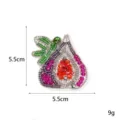 Bunte Perlen Birne Aufnäher DIY Zubehör Kleidung Dekoration Handwerk Abzeichen Größe 5.5cm - Zwiebel