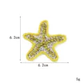 Handmade beaded starfish patch DIY embroidery clothing decoration badge accessory. - Starfish (10#)
