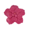 Glitzernde Strass Kamelie Blume DIY Zubehör Kristall Brosche Aufnäher für die Mütze. - Fuchsia