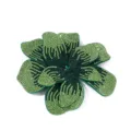 Large green rhinestone flower patch crystal garment shoe bag DIY decorative accessory. - Dark Green + Light Green