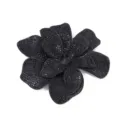 Black rhinestone flower brooch patch, sparkling crystal DIY apparel accessory for women. - 10# Black