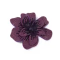 Purple rhinestone flower brooch patch, sparkling crystal DIY garment accessory for stylish decoration. - Purple