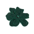 Dark green rhinestone flower brooch patch, sparkling crystal embellished diy clothing accessory. - 15# Dark Green