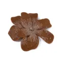 Large double layer crystal rhinestone flower accessory for clothing shoes and bag decoration. - Coffee