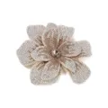 Exquisite rhinestone crystal flower brooch patch sparkling apparel accessory fashion DIY decoration - 17# Beige