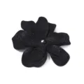 Black rhinestone double-layer flower shoe charm fashion apparel bag decor accessory. - Black