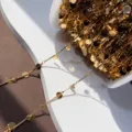 Catena a dischi dorata accessorio gioielli DIY, dettaglio in rame fine per forcine e artigianato. - oro kc