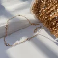 Catena di strass oro 4mm fai da te rame catena sciolta per gioielli artigianato - Oro KC Strass Bianco