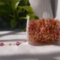 Modische 6mm rosa Zirkon Diamantkette Kupfer beschichtet farbecht DIY Haarschmuck - Rosaroter Strass - KC Gold Plattiert