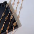 Catena rosa cava in rame con maglia torsata accessorio per gioielli fai da te dettaglio - oro kc