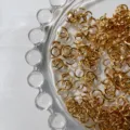 Golden open jump rings DIY jewelry accessories for handmade necklaces, bracelets and chains. - 7x4mm / KC Gold
