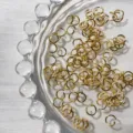Gold jump rings for DIY jewelry making, metal O rings craft connectors for handmade crafts. - 7x4mm / Gold