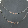 Catena a stella in rame ciondolo accessori per gioielli fai da te nappa fatta a mano fornitura - Argento lucido
