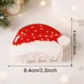 Christmas Hair Claw Clip Red Santa Hat Design Cute Winter Holiday Hair Accessories For Women - Christmas Hat Style (d5)