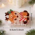 Navidad dibujos animados reno pinza de pelo acrílico accesorio festivo para mujeres - Estilo Alce (d8)