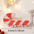 Weihnachts Zuckerstange Haarklammer, rot weiß festliche Acetat Haarklammer für Damen. - Zuckerstangen-Stil (d10)