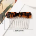 Korean style tortoiseshell bow hair comb, cute mini hair fork for side bangs and styling. - Tortoiseshell Bow