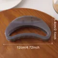 Translucent jelly crescent hair claw clip, Korean style hollow elegant hair accessory for women. - Black