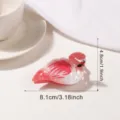Cute pink flamingo hair claw clip for sweet daily hairstyles and elegant women hair accessories. - Flamingo