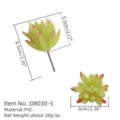 Artificial succulent plant head PVC DIY potted accessory home decor green plant decor - Style 4