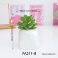 Artificial succulent potted plant with white ceramic pot for home office decoration. - Artificial Succulent Potted Plant(PA211-8)