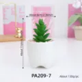 Artificial succulent mini potted plant with ceramic pot for home and office green decor - PA209-7