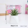 Artificial succulent potted plant fake green plant in white ceramic pot for home decor - Artificial Succulent Potted Plant(PA211-9)