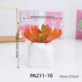 Artificial Succulent Plant in Ceramic Pot Fake Potted Greenery Home Decor Ornament. - Artificial Succulent Potted Plant(PA211-10)