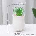 Mini artificial succulent potted plant in ceramic pot with pebbles for home decoration - Artificial Succulent Potted Plant Style 3 (PA236-3)