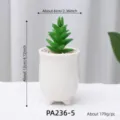 Mini artificial succulent potted plant in white ceramic pot for home and office decor - Artificial Succulent Potted Plant Style 5 (PA236-5)