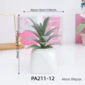 Pianta succulenta artificiale in vaso di ceramica bianca per arredamento e regalo. - Pianta Grassa Artificiale in Vaso(PA211-12)