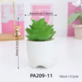 Künstliche Sukkulente im Mini-Keramiktopf für schöne Tischdeko im Büro und zu Hause - PA209-11