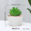 Planta suculenta artificial en maceta de cerámica decoración oficina escritorio - PA237-6