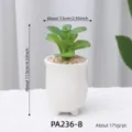 Mini artificial succulent potted plant with ceramic pot and pink stones for home decor variant - Artificial Succulent Potted Plant Style 8 (PA236-8)