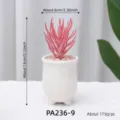 Mini artificial succulent potted plant, home decor simulation cactus green plant. - Artificial Succulent Potted Plant Style 9 (PA236-9)