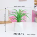 Pianta succulenta finta in vaso di ceramica bianca, pianta decorativa per casa ufficio - Pianta Grassa Artificiale in Vaso(PA211-15)