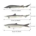 PU Simulations Fisch Modell Set Fotografie Requisiten mit detaillierten Massangaben. - Simulationsfisch 3-Stücke Set -- Stör, Hai, Rapfen