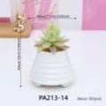 Pianta succulenta artificiale in vaso di ceramica bianca per decorazione ufficio. - Pianta Succulenta Artificiale(PA213-14)