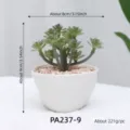 Planta suculenta artificial en maceta de ceramica, decoracion ideal para oficina 8x9cm - PA237-9