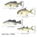 PU simuliertes Fischmodell Set Fotografie Requisiten realistischer künstlicher Fisch - Simulationsfisch 4-Stücke Set -- Kurzer Thunfisch, Gefleckter Fisch, Barsch, Kleiner Thunfisch