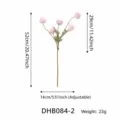 Artificial 5-head ping pong chrysanthemum silk flower bouquet for home wedding decoration. - Light Pink
