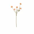 Artificial 5-head dandelion ping pong chrysanthemum silk flower for home wedding decor. - Light Yellow