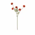 Artificial 5-head pompon chrysanthemum flower branch home wedding decor photo prop - Dark Orange